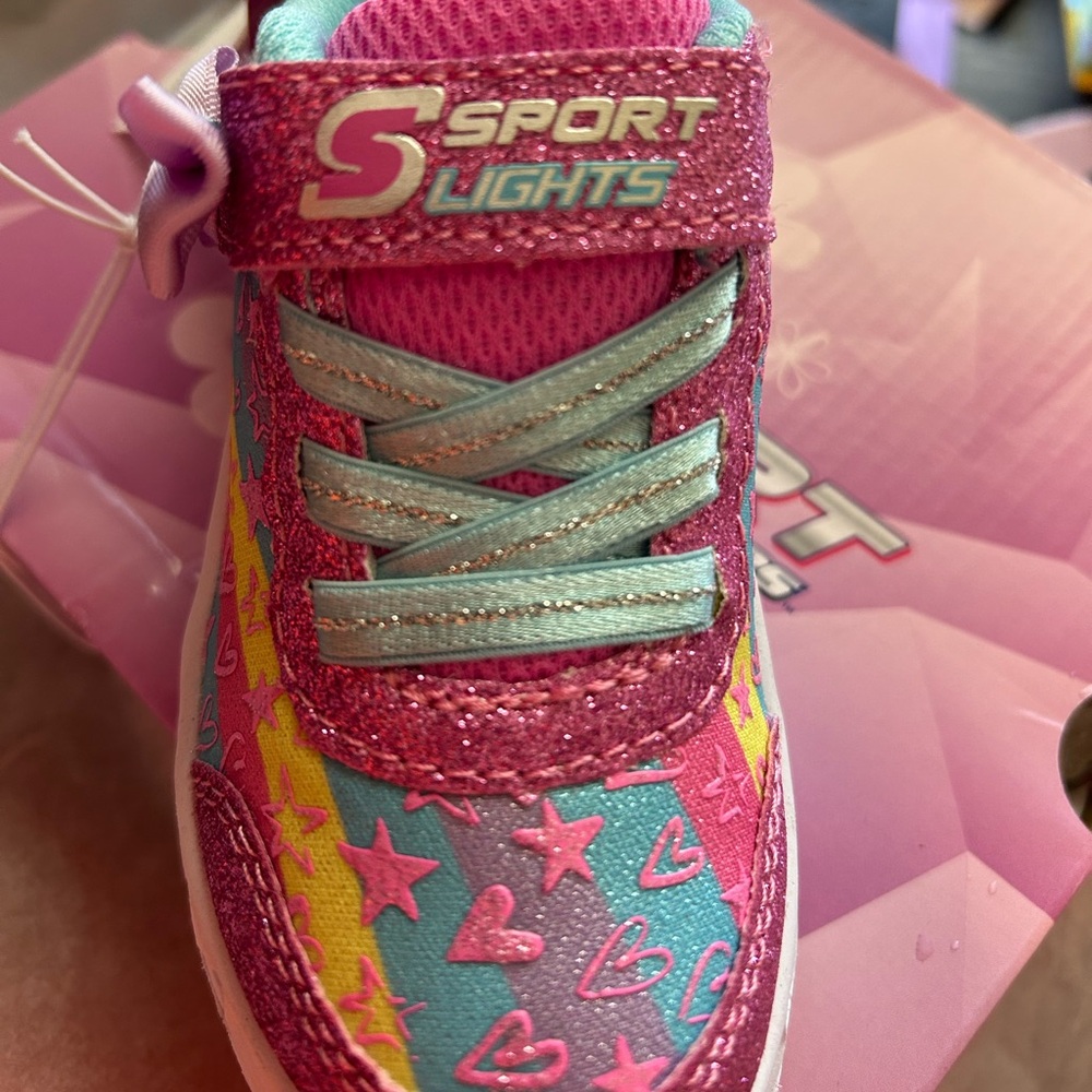 Sport by Skechers Lights, toddler size 7.  Brand new in box.